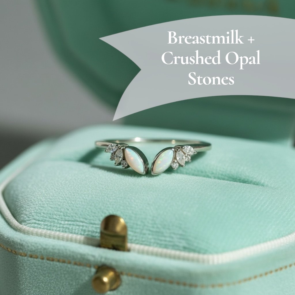 Angel Wing Keepsake Ring (Pregnancy Test Cap Example)