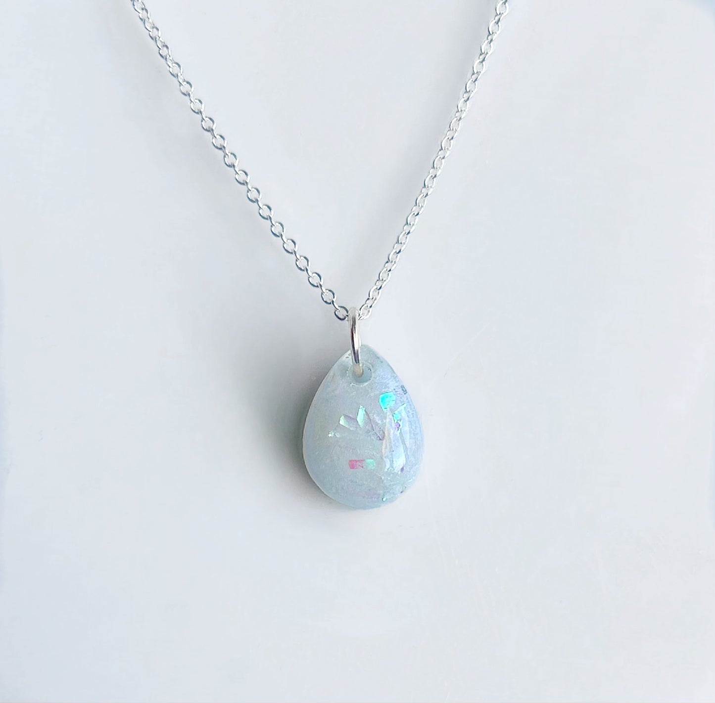 Small Breastmilk Teardrop Pendant Necklace