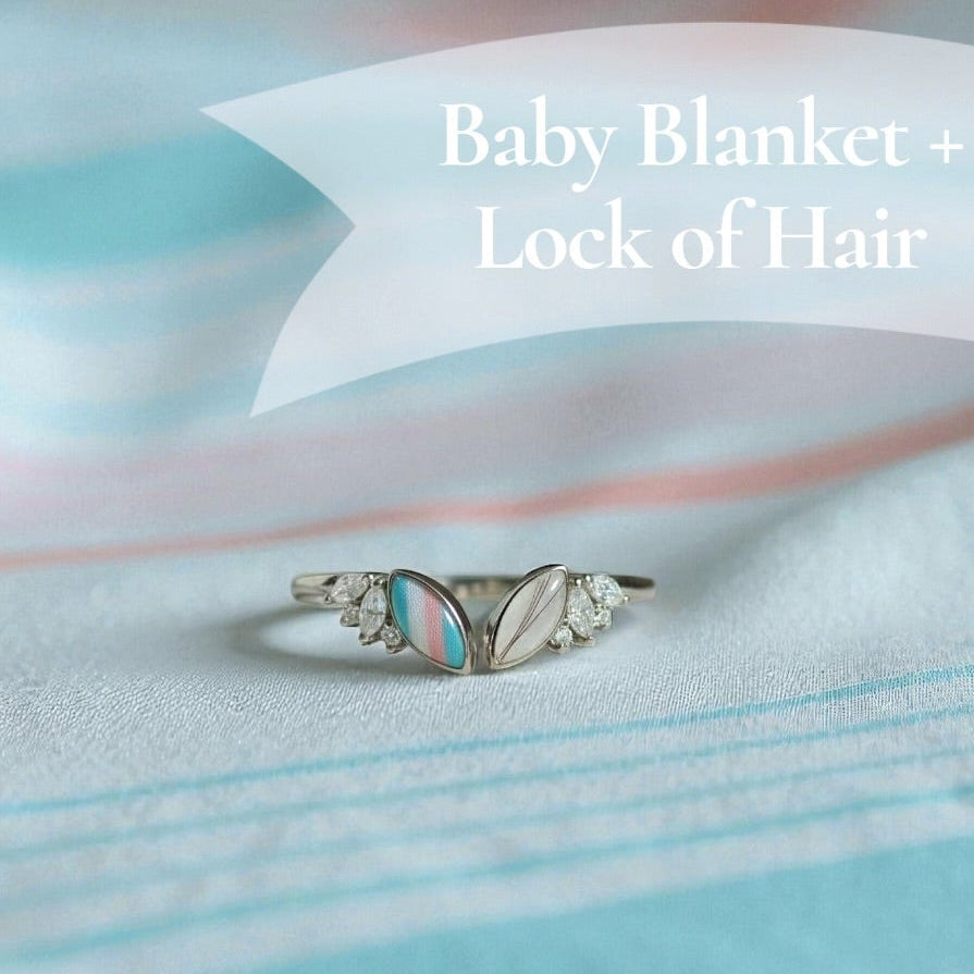 Angel Wing Keepsake Ring (Umbilical Cord / Placenta)