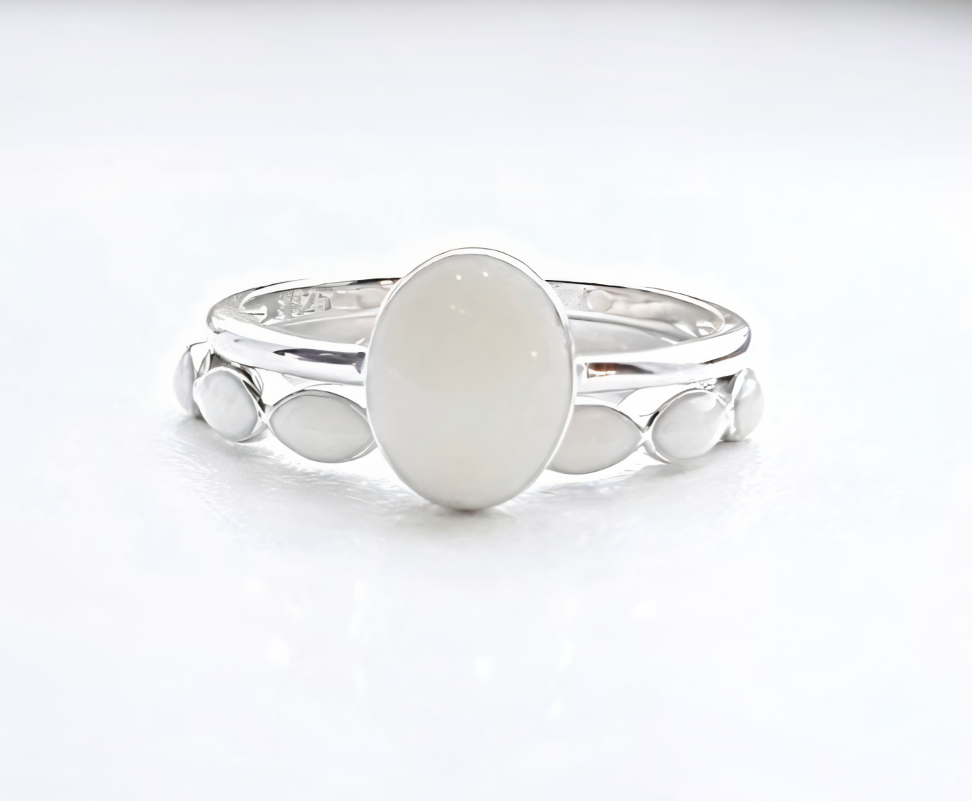 Large Oval and Braided Marquise Ring Stacking Set