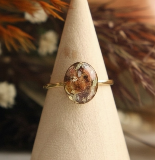 Large Oval Wedding / Funeral Bouquet Ring