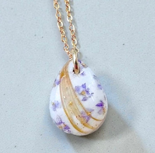 Teardrop Pendant Necklace (Solid Resin + Lock of Hair + Other Keepsakes)