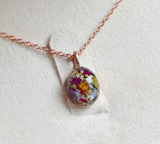 14k Gold Plated Oval (6x8mm) Necklace Pendant