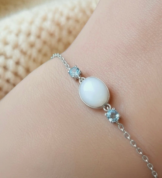 Oval Birthstone Keepsake Bracelet