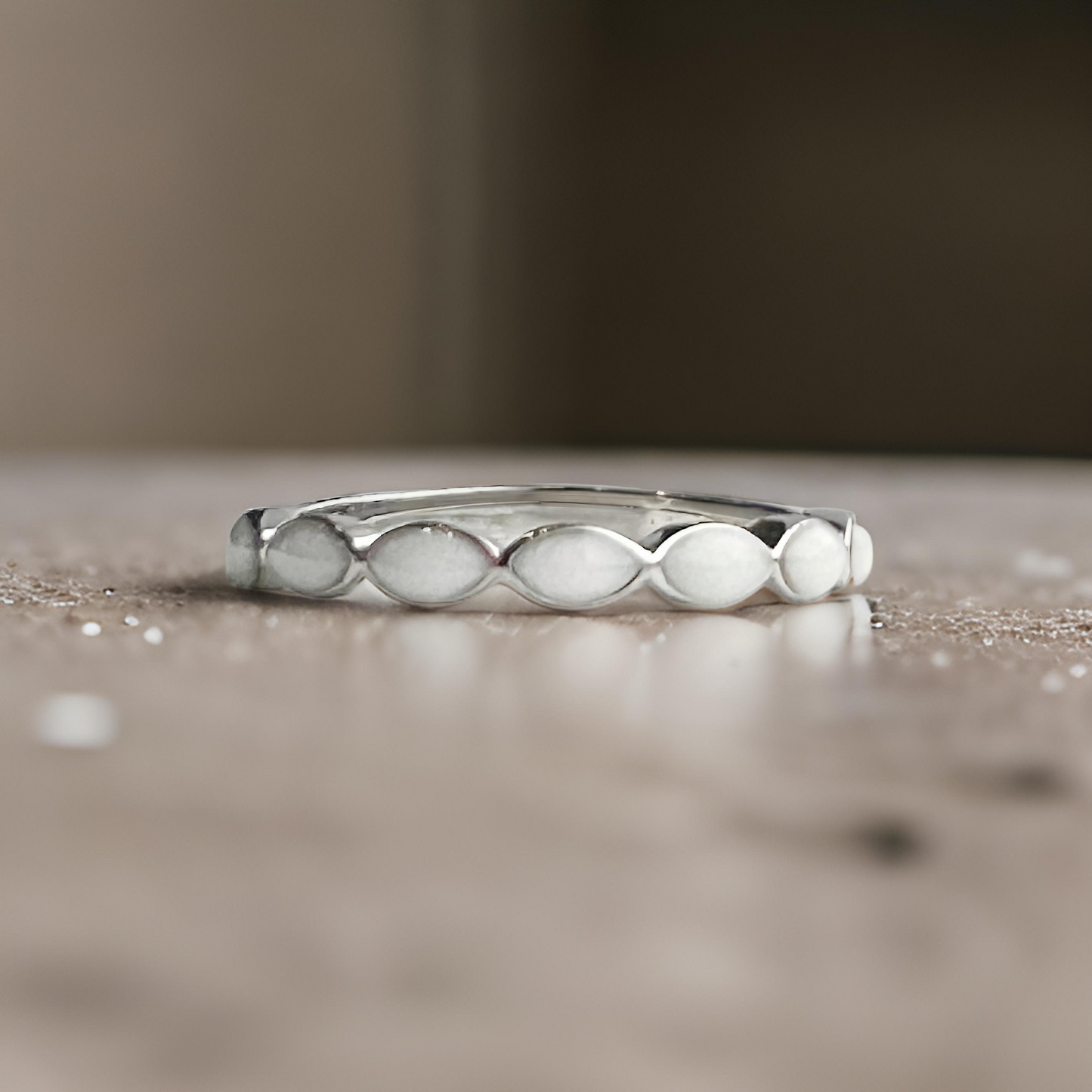 Large Oval and Braided Marquise Ring Stacking Set