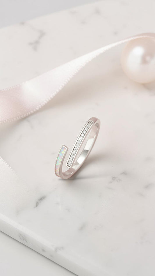 Ribbon Ring (+ Option of Birthstones)