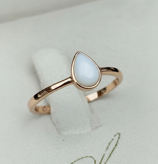 Teardrop Ring (Small) - Plain Breastmilk Photo