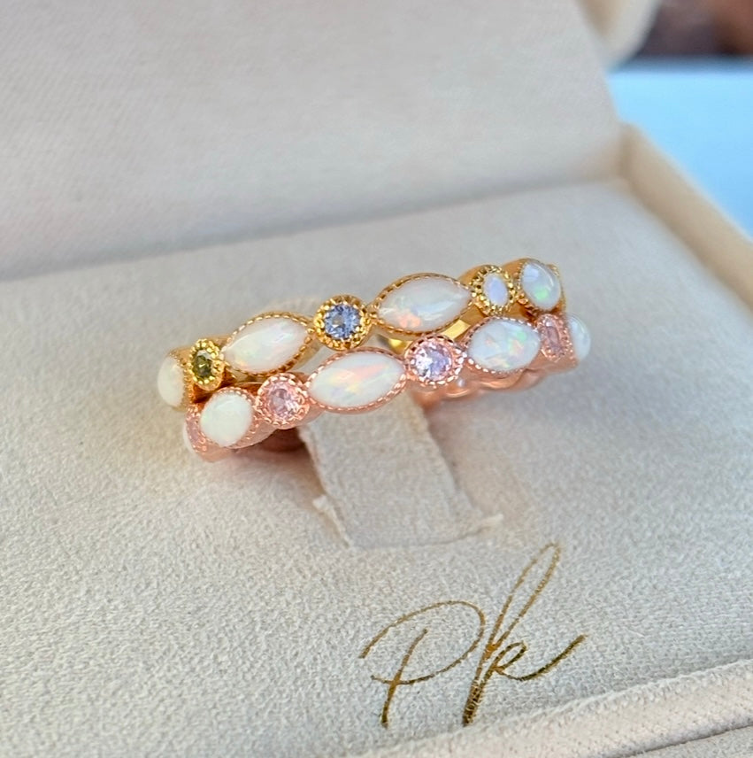 Marquise Breastmilk Ring (+ option of birthstones)