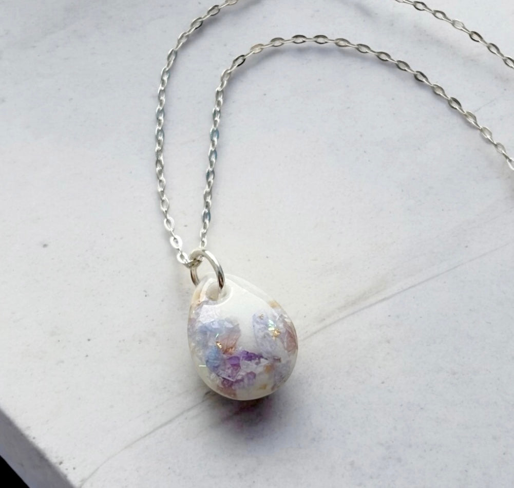 Solid Resin Teardrop Pendant