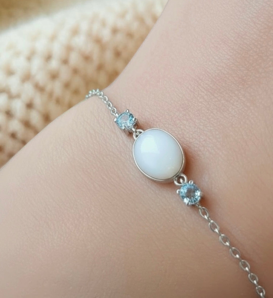 Oval Birthstone Bracelet