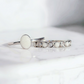 Circle Bead Ring + Medium Oval Ring Set