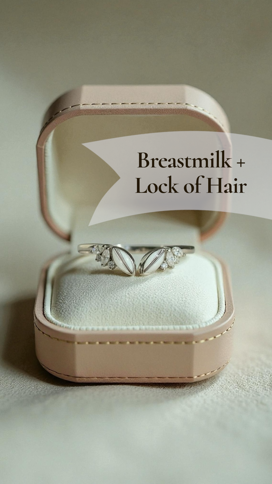 Angel Wing Keepsake Ring (Pregnancy Test Cap Example)