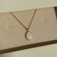 Medium Oval Pendant - Breastmilk or Cremation Ashes (Pearl Example)