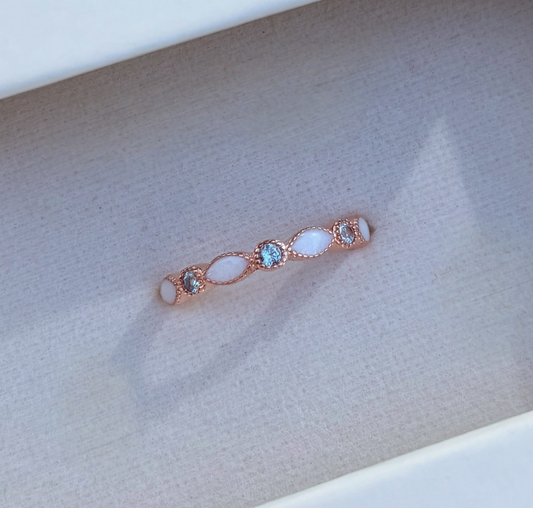 Marquise Breastmilk Ring (+ option of birthstones)