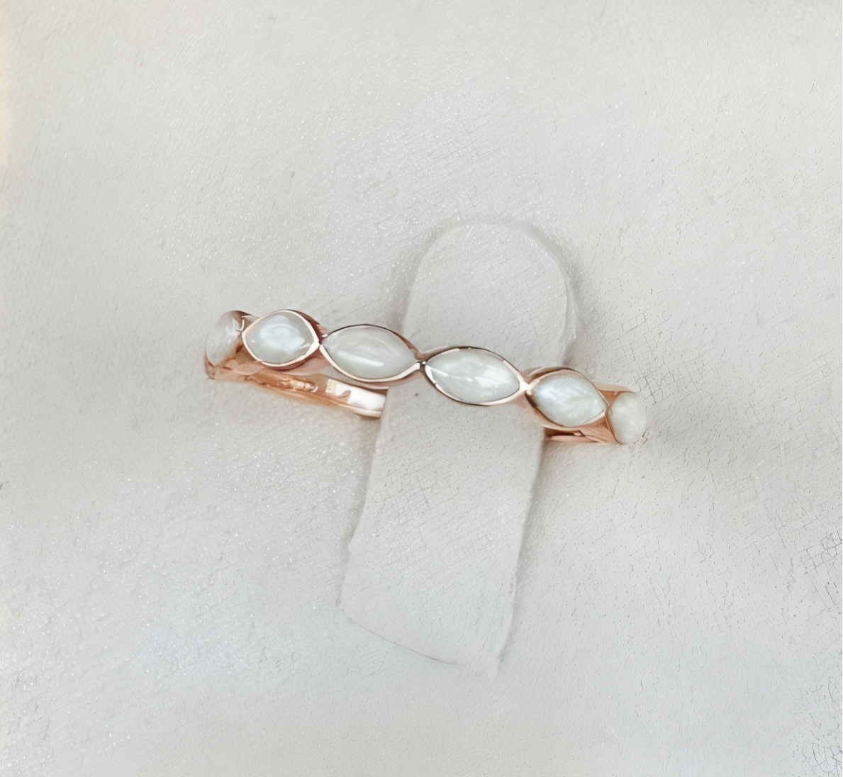 Braided Marquise Ring (Ashes + Pearl Example)