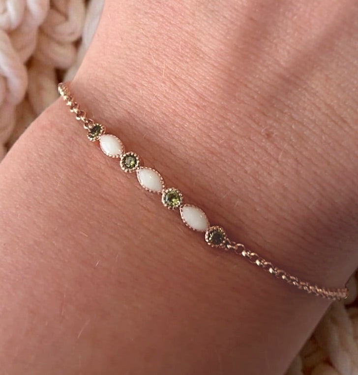 Marquise Birthstone Keepsake Bracelet