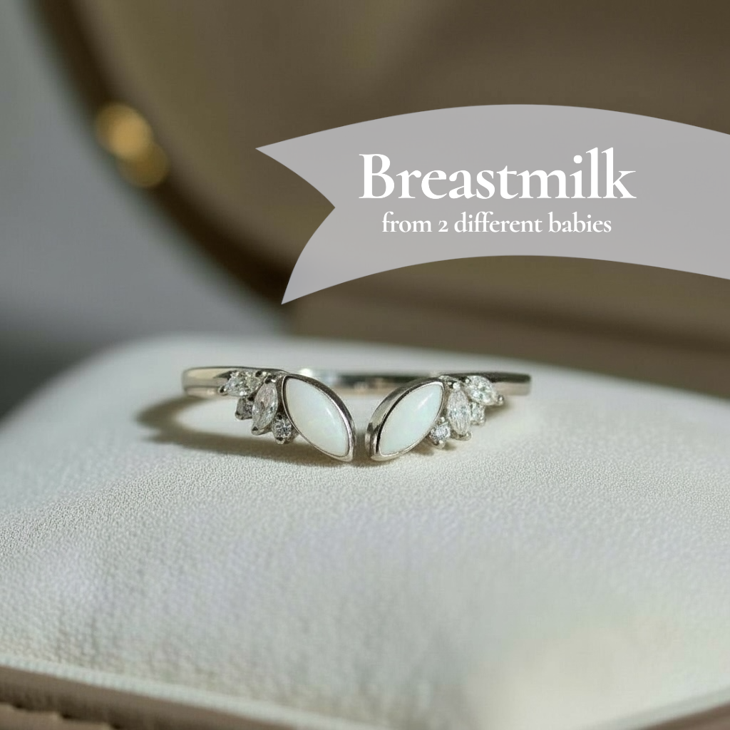 Angel Wing Keepsake Ring (Pregnancy Test Cap Example)