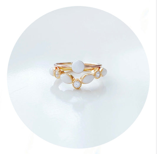 Yellow Gold Princess Marquise Breastmilk Ring (+ Option of Birthstones)