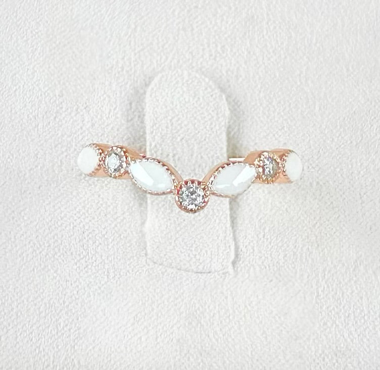 Rose Gold Plated Princess Marquise Breastmilk Ring (+ Option of Birthstones)