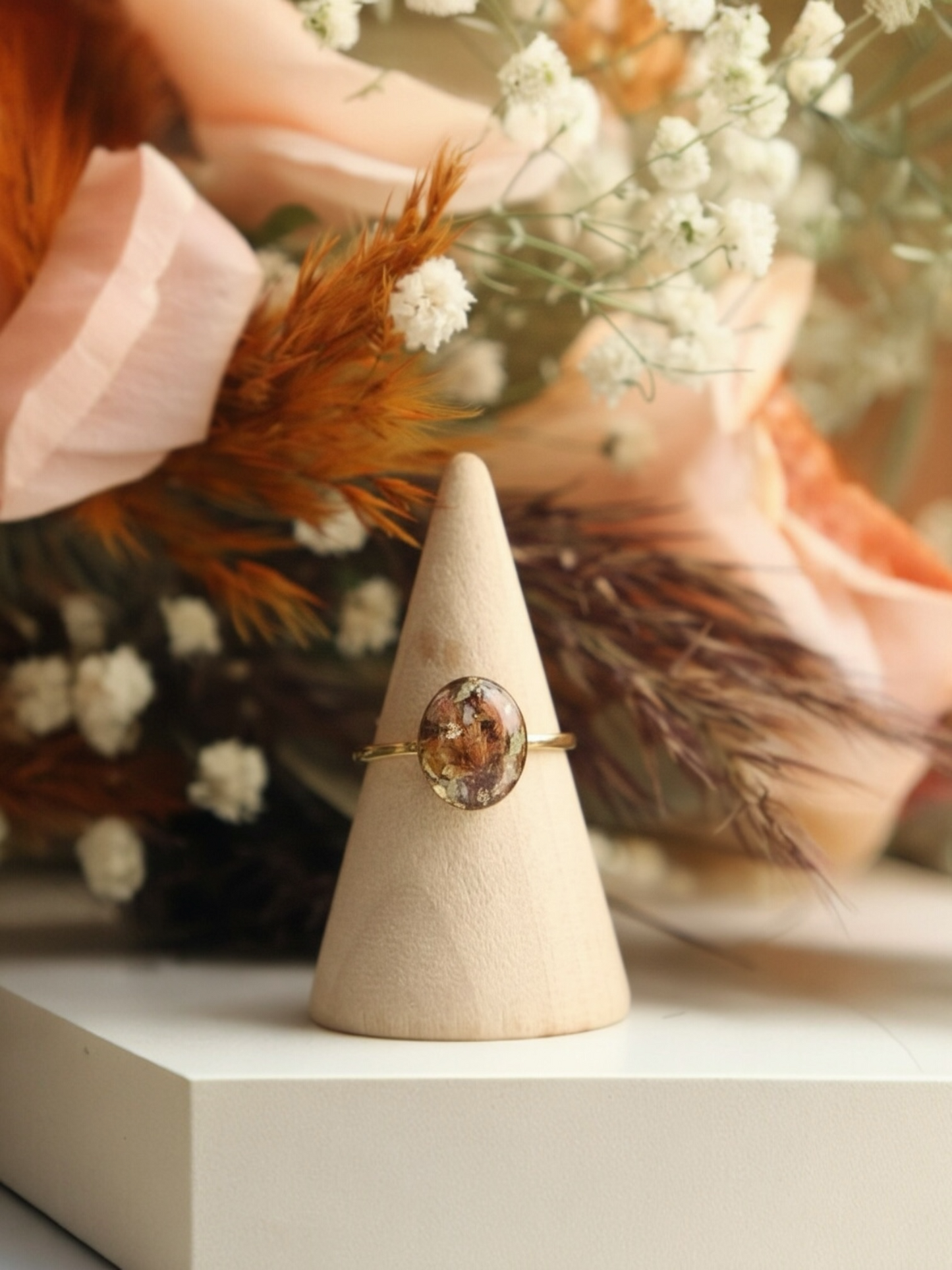 Large Oval Wedding / Funeral Bouquet Ring
