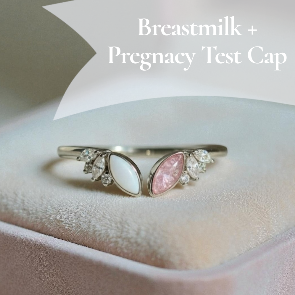 Angel Wing Keepsake Ring (Lock of Hair Example)