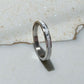 Unisex Silver Channel Ring • 2mm Thick • Breastmilk Example