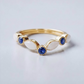 Princess Marquise Ring (Yellow Gold Plated + Option of Birthstones)