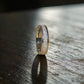 Men's Channel Ring - Sterling Silver, Titanium or Tungsten (Natural Cremation Ash Example)