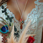 Plated Teardrop Wedding / Funeral Bouquet Necklace