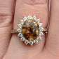 Oval Sun + Gemstone Wedding Bouquet Ring