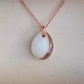 Full Resin Teardrop Pendant --  Cremation Ash or Breastmilk & Lock of Hair