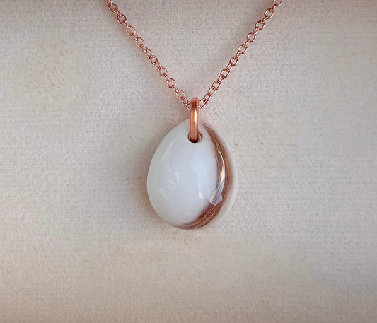 Full Resin Teardrop Pendant --  Cremation Ash or Breastmilk & Lock of Hair