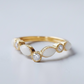 Princess Marquise Ring (Yellow Gold Plated + Option of Birthstones)