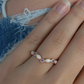 Rose Gold Plated Princess Marquise Cremation Ash Ring (+ Option of Birthstones)