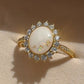 Oval Sun Ring (Crushed Opal+ Gold Flecks Example)