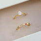 Circle Bead Ring + Medium Oval Ring Set