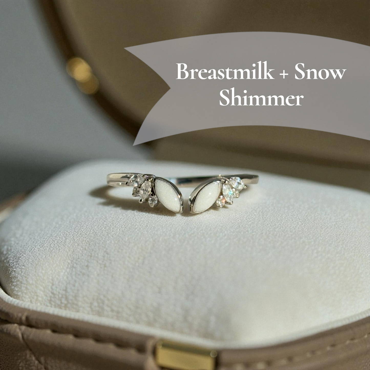 Angel Wing Keepsake Ring (Pregnancy Test Cap Example)