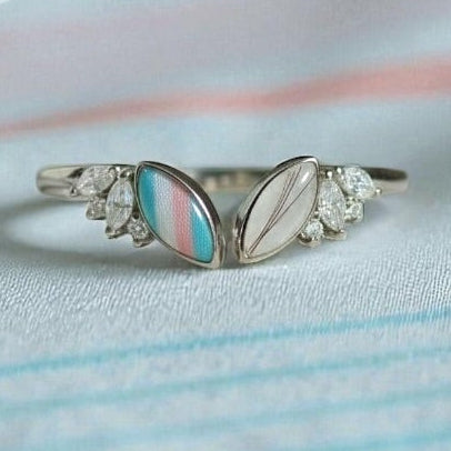 Angel Wing Keepsake Ring (Pregnancy Test Cap Example)