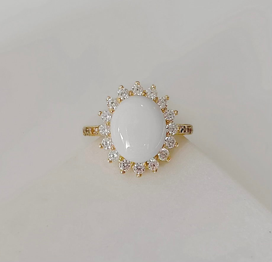 Oval Sun Breastmilk Ring (Plain)