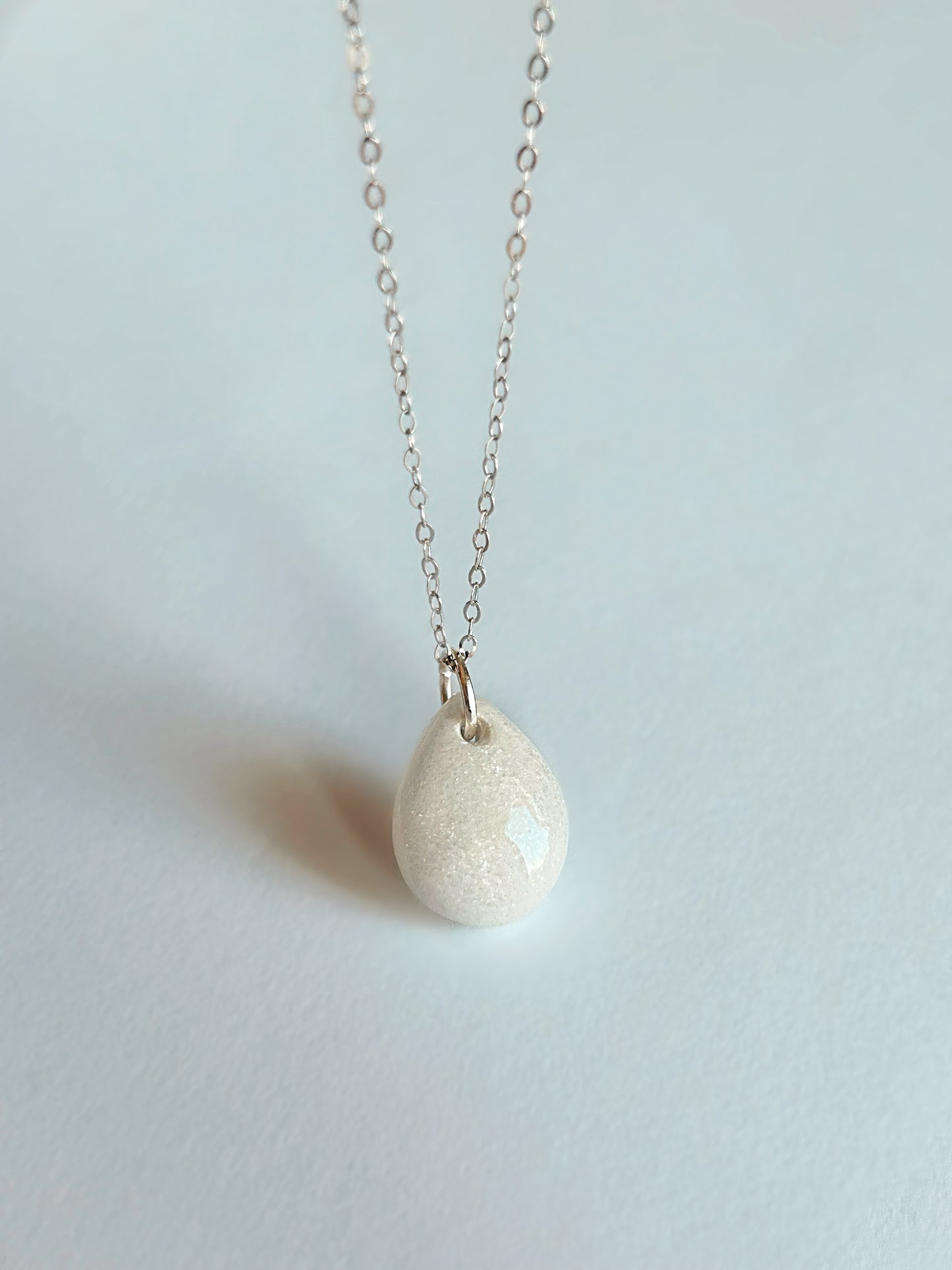 Small Breastmilk Teardrop Pendant Necklace