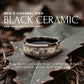 Men's Channel Ring - Black Ceramic (Funeral or Wedding Flower Example)