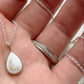 Cremation Ash Teardrop Necklace (with Back Plating)