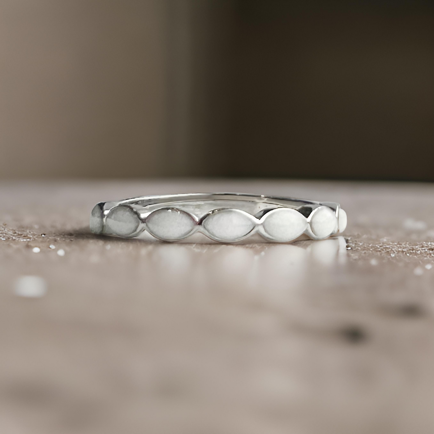 Braided Marquise Ring (Breastmilk Example)