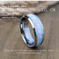 Men's Channel Ring - Sterling Silver, Titanium or Tungsten (Opal + White Tint Cremation Ash Example)