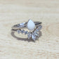 Teardrop Ring + Stacker Ring (Breastmilk Example)