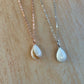 Breastmilk Teardrop Necklace (with Back Plating)