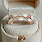 Marquise Cremation Ring + Pearl Shimmer (Option of Birthstones)