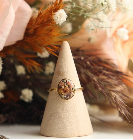 Large Oval Wedding / Funeral Bouquet Ring